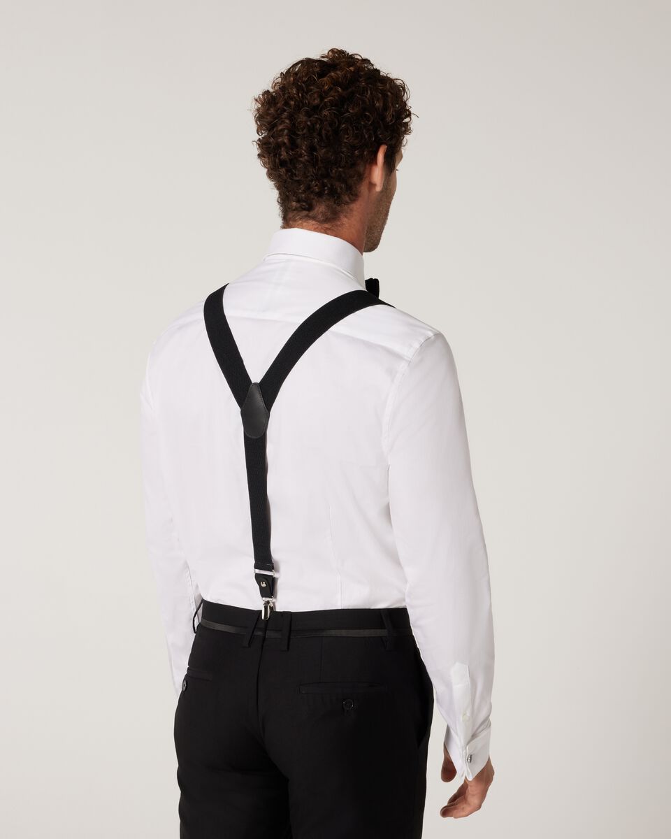 Leather Crosspatch Y-Back Elastic Braces